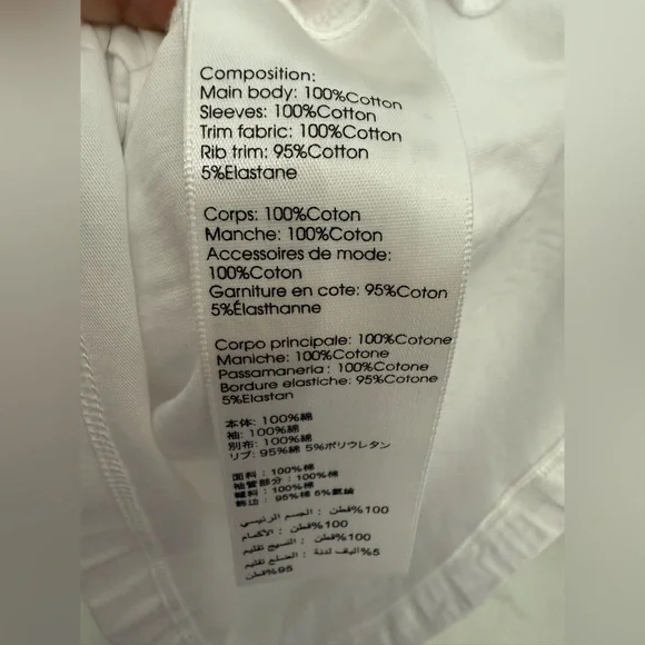 3.1 Phillip Lim White Broderie Anglaise Cotton Puff Sleeve Top Crewneck Xsmall - Picture 7 of 7